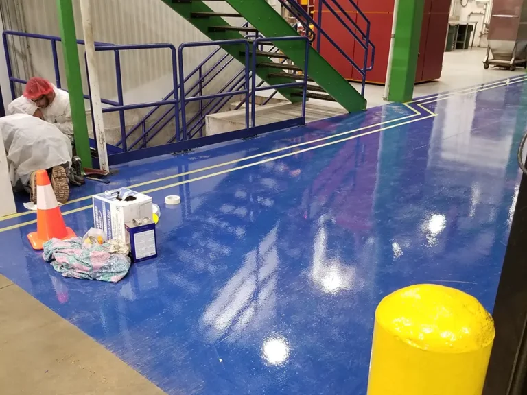 mother parkers blue urethane floor