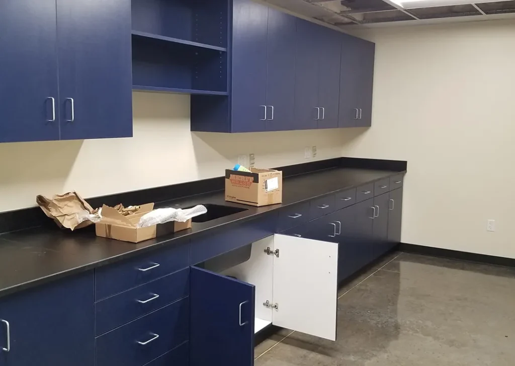 laboratory cabinets & resin counter tops